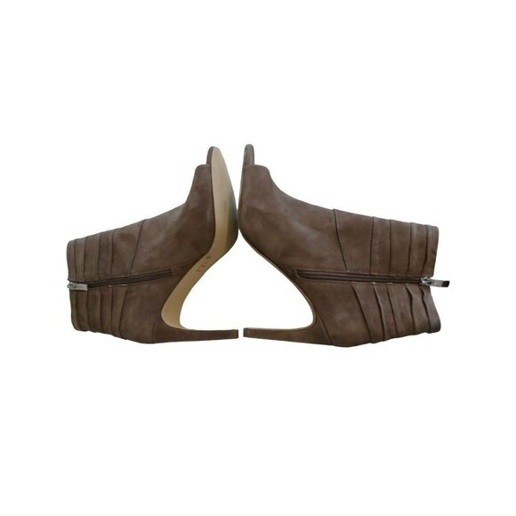 BCBGeneration ~ Cerisa Stilleto Heel Open Toe Suede Ankle Bootie Leather Upper ~ - Picture 7 of 8